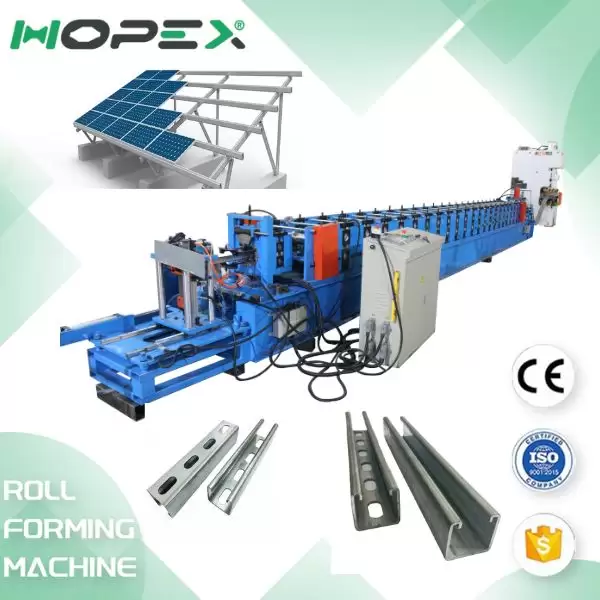 Efficient roll forming machine for solar structure