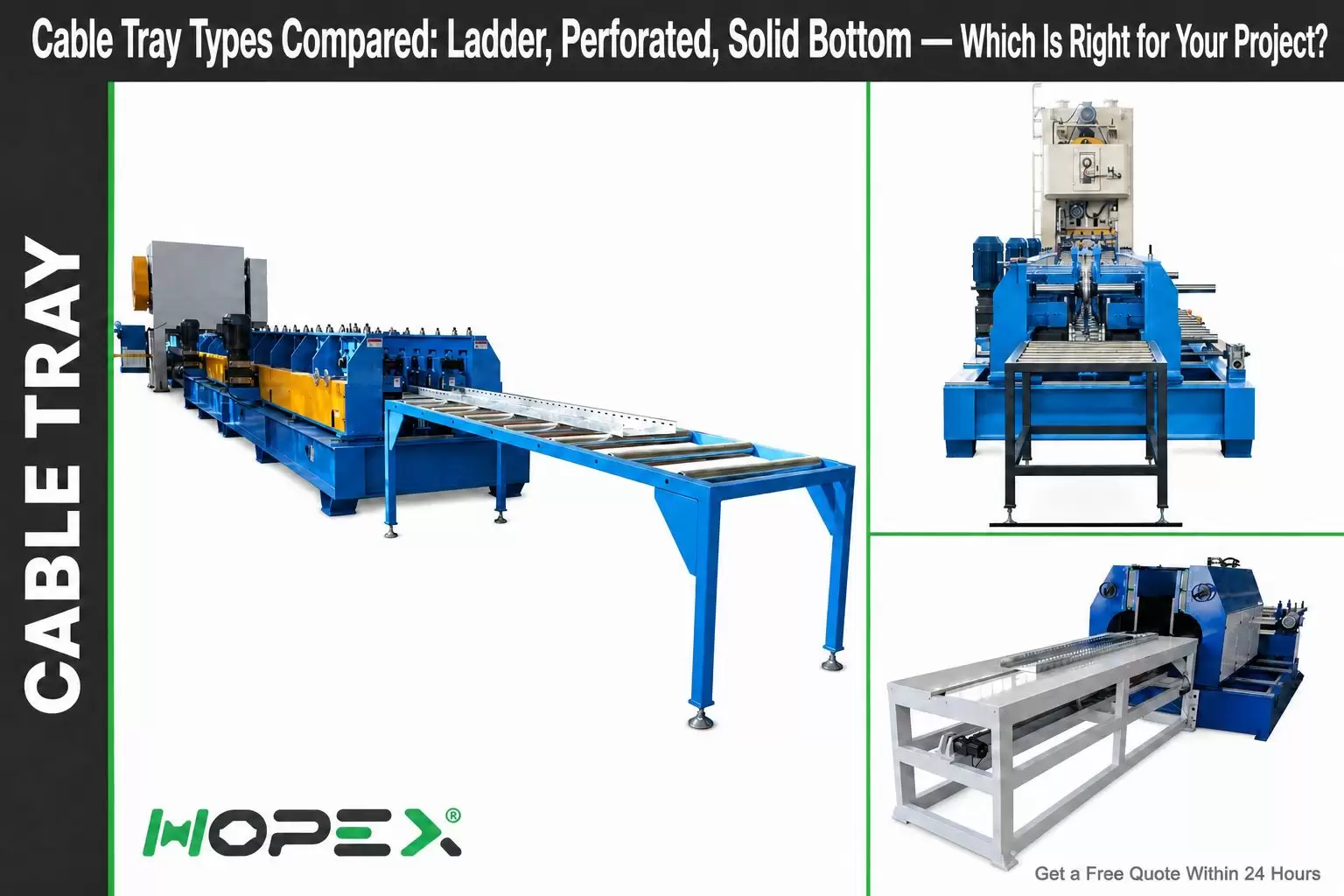 Cable Tray Types: Ladder vs Perforated vs Solid Bottom — Complete Comparison | HOPEX