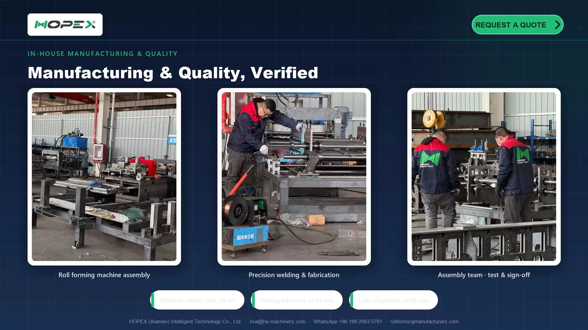 HOPEX Roll Forming Machines: Factory, Certifications & Quality Standards | HOPEX