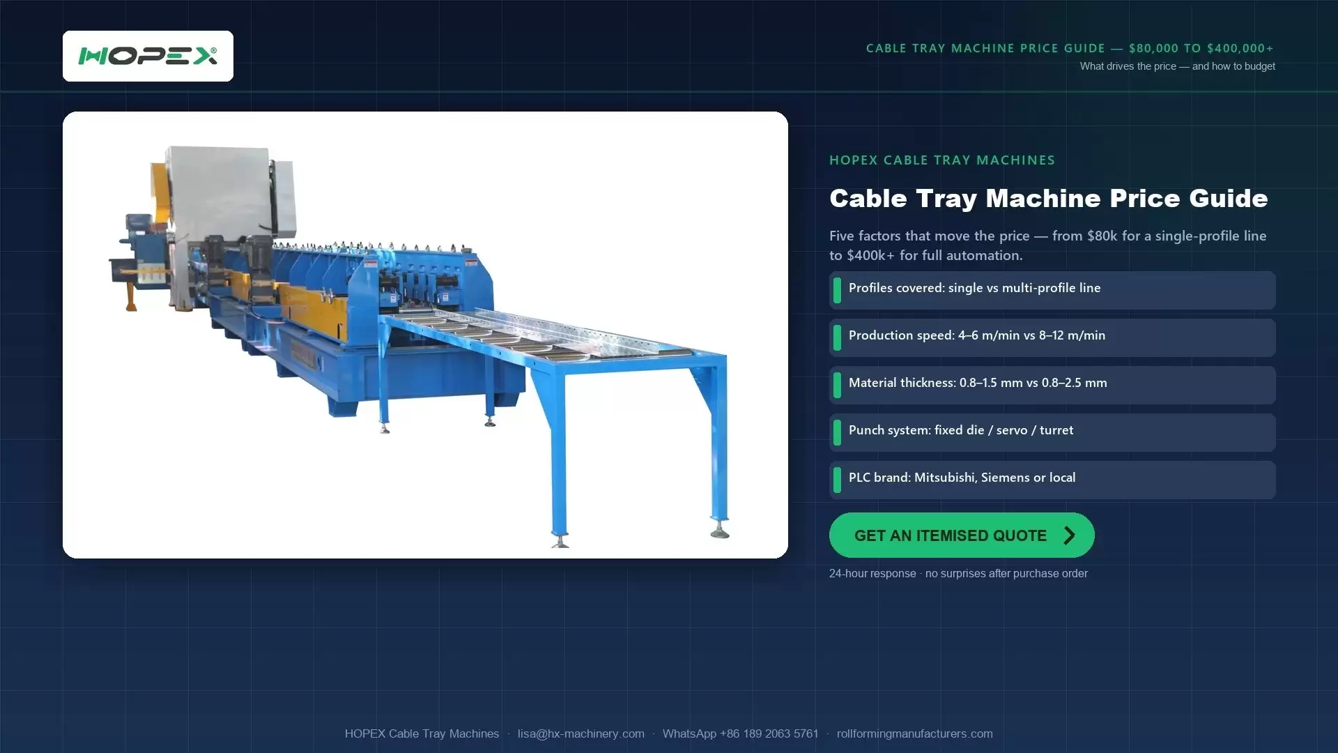 Cable Tray Machine Price Guide: What Affects Cost and How to Budget | HOPEX