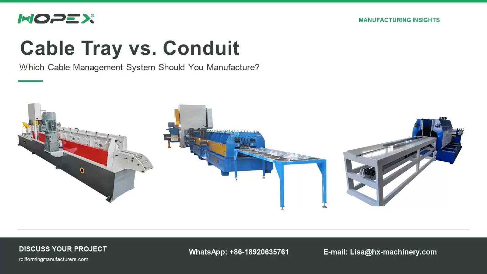 Cable Tray vs. Conduit: Which Cable Management System to Manufacture? | HOPEX
