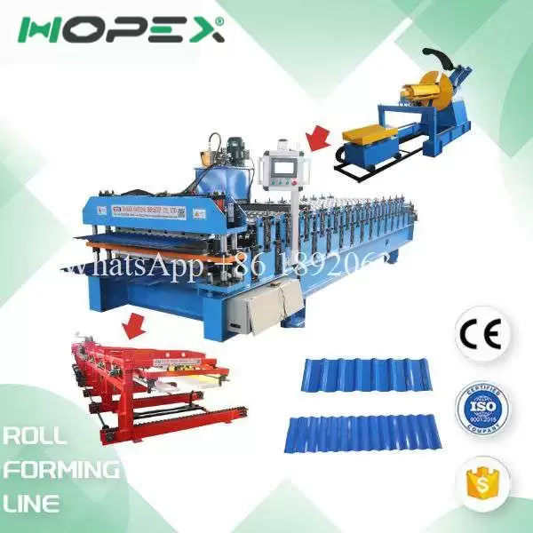 corrugated trapezoidal double-layer automatic roll forming lines