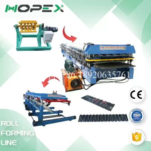 Trapezoidal Corrugated Double-Layer Roll Forming Line Machine