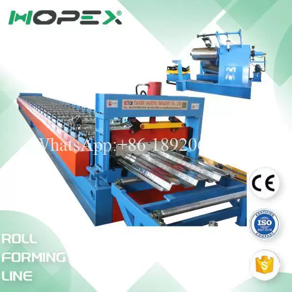 Full-automated deck roll forming machine line