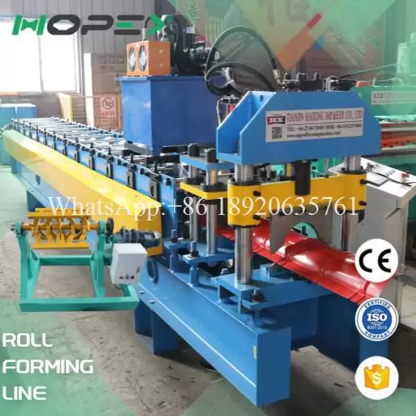 High-Precision Ridge Cap Tile Roll Forming Machine Line