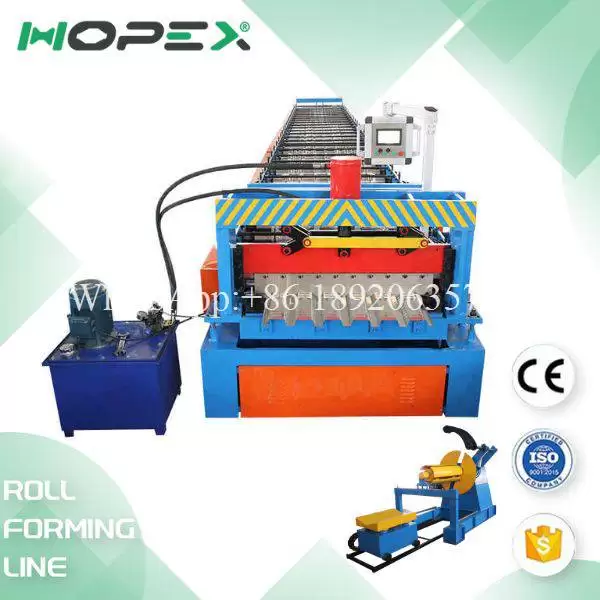 Professional steel deck roll forming machine line