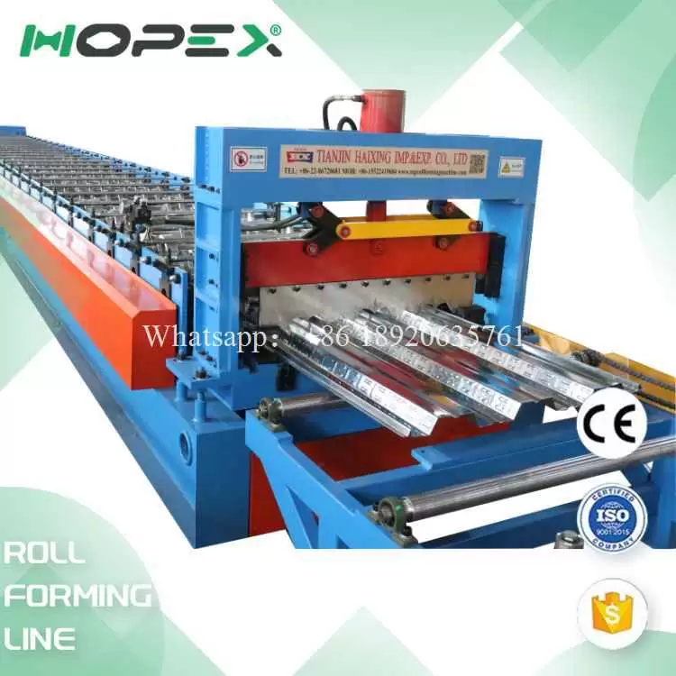 Full-automated deck roll forming machine line