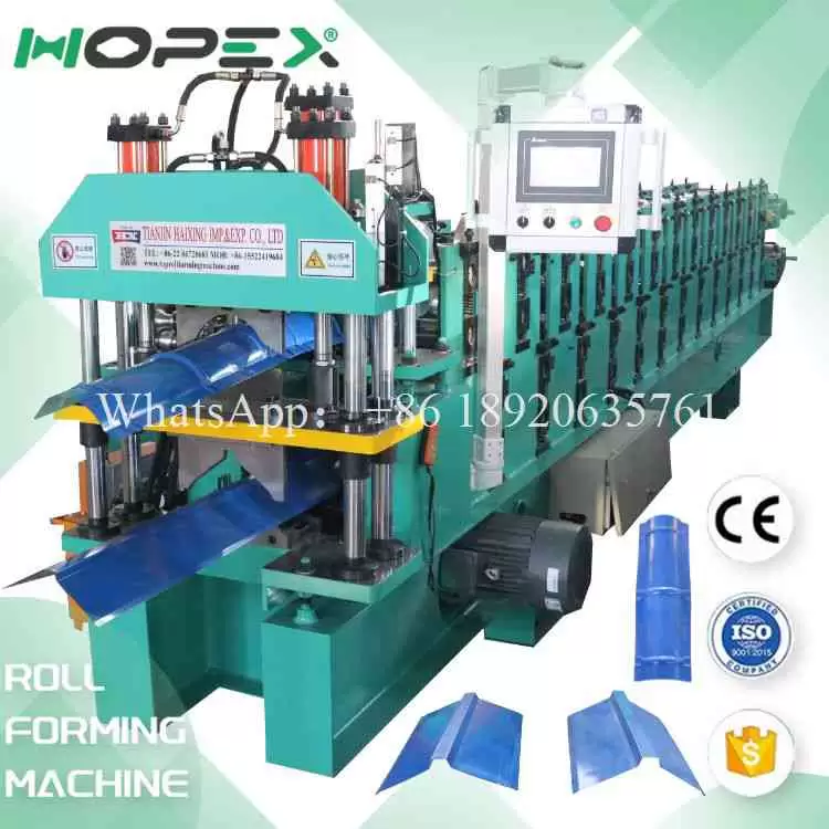 Automated double layer ridge cap machine line